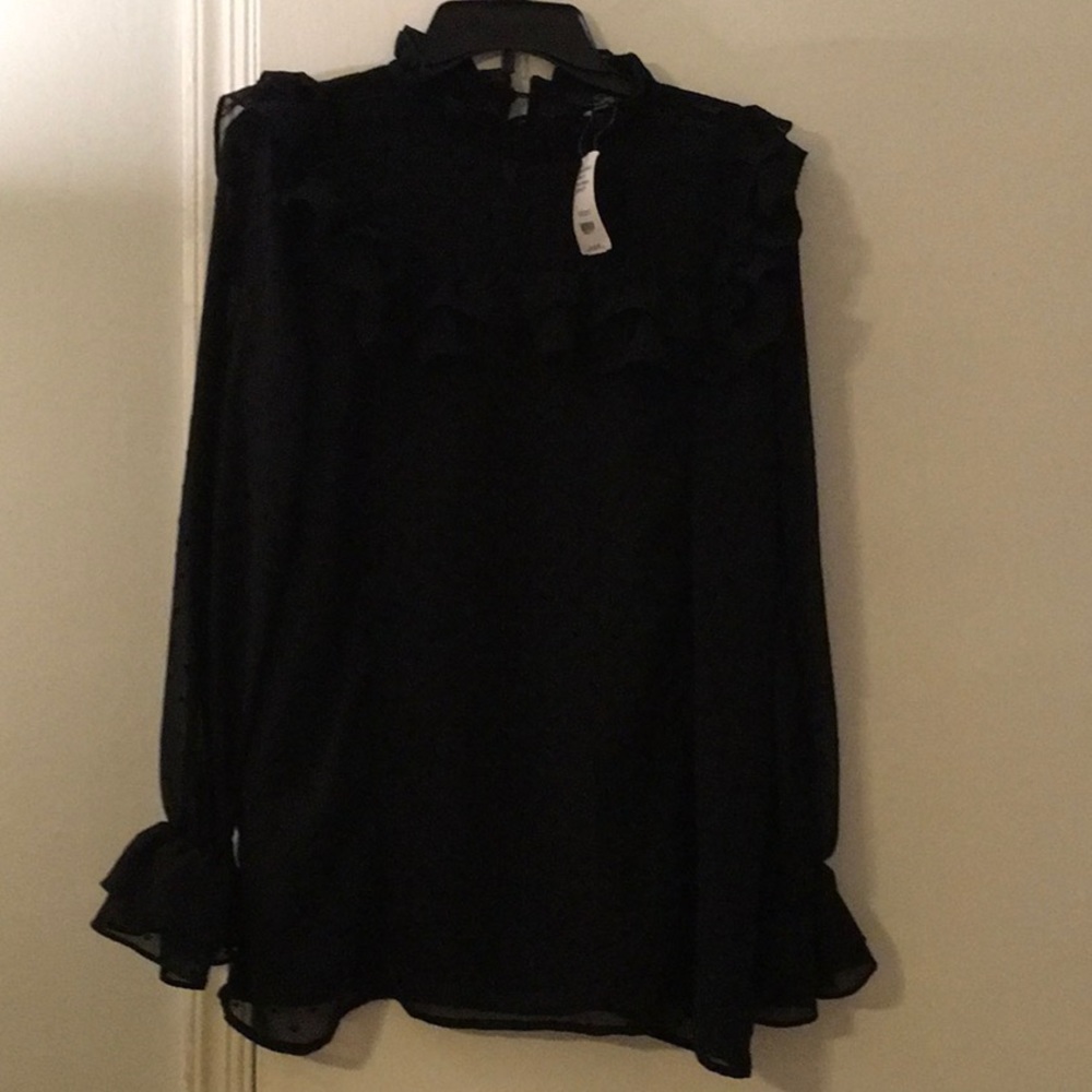 New with tags, Black Dot ruffle tonight